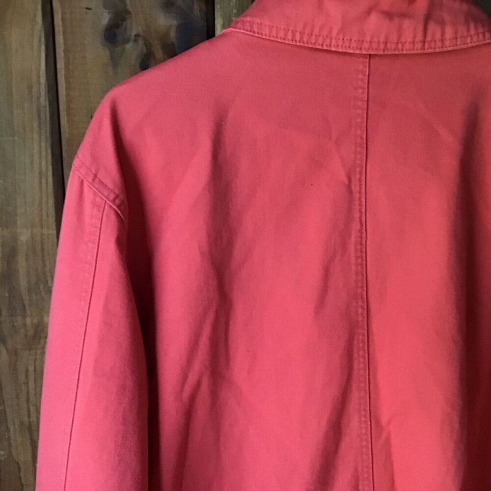 ASOS Orange Denim Jacket Size 10 Utility Military Style Vanilla Gorpcore - Picture 9 of 12